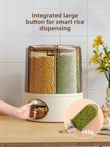 Buitinis grūdų laikymo ryžių kibiras, sandarus buitinis, vabzdžiams atsparus, drėgmei atsparus laikymo dėžės klasifikuotas grotelių besisukantis laikymo kibiras