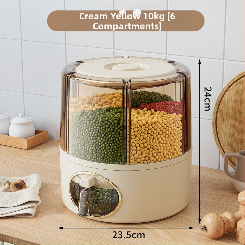 Buitinis grūdų laikymo ryžių kibiras, sandarus buitinis, vabzdžiams atsparus, drėgmei atsparus laikymo dėžės klasifikuotas grotelių besisukantis laikymo kibiras