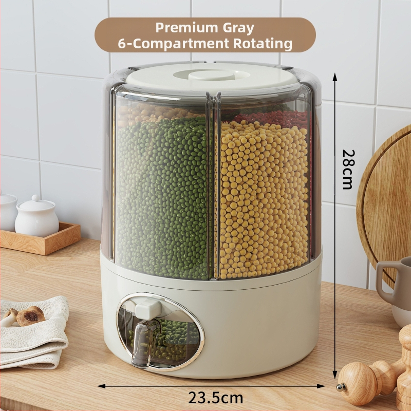 Buitinis grūdų laikymo ryžių kibiras, sandarus buitinis, vabzdžiams atsparus, drėgmei atsparus laikymo dėžės klasifikuotas grotelių besisukantis laikymo kibiras