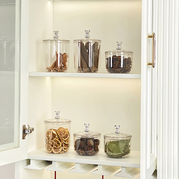 Toidukvaliteediga majapidamiskaru suletud purk sidrunipurk kaanega kapslikohvi vatitupsuga hoiukarp suupistete hoiupurk