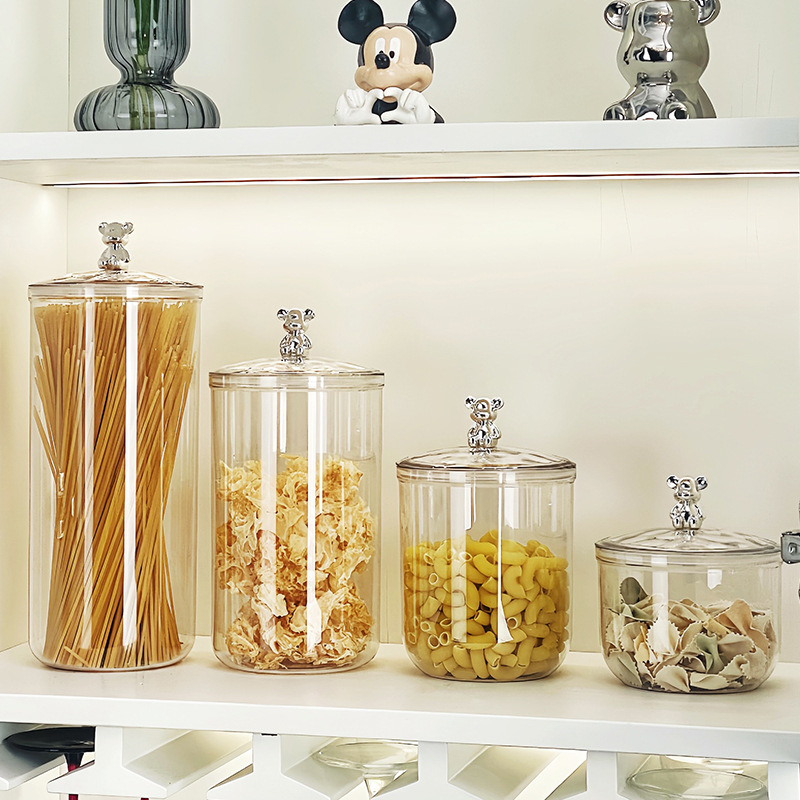 Toidukvaliteediga majapidamiskaru suletud purk sidrunipurk kaanega kapslikohvi vatitupsuga hoiukarp suupistete hoiupurk