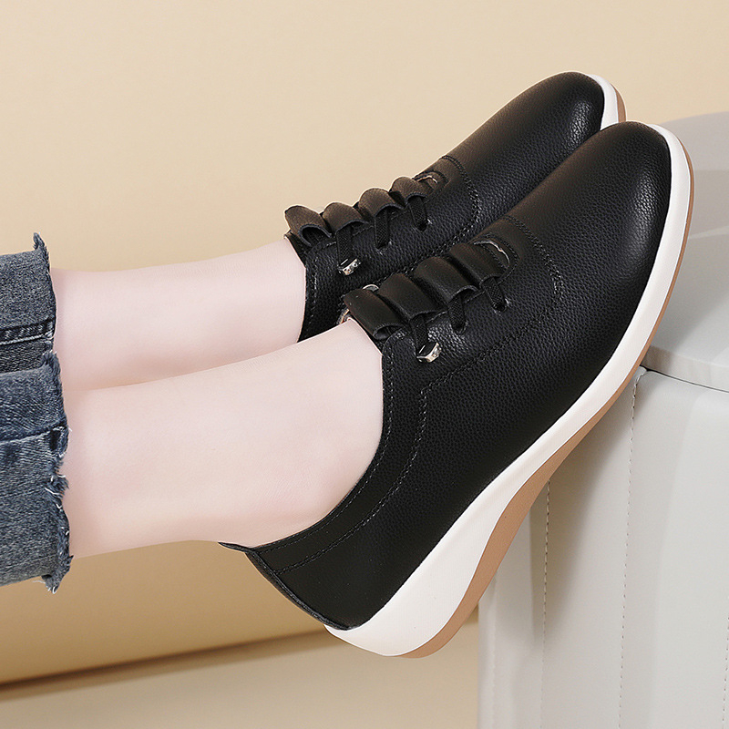 Pantofi de damă din piele naturală de primăvară, cu talpă moale și fără slip, la preț special, lichidare de stoc, originali, la preț special