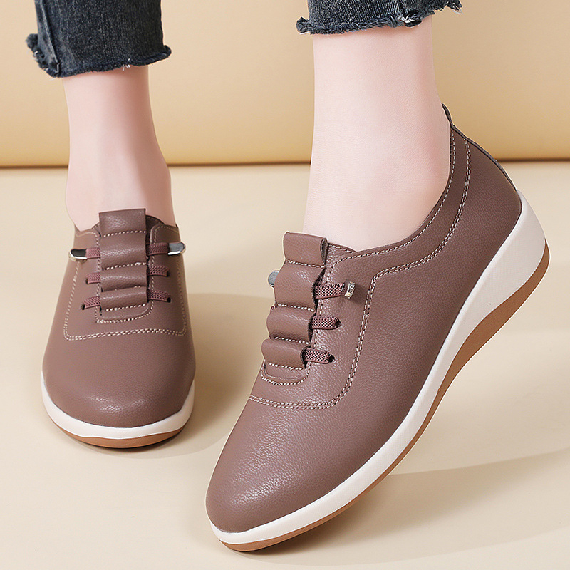 Pantofi de damă din piele naturală de primăvară, cu talpă moale și fără slip, la preț special, lichidare de stoc, originali, la preț special