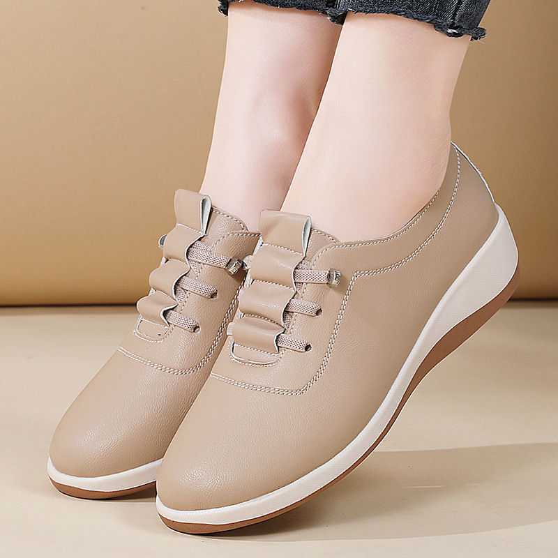 Pantofi de damă din piele naturală de primăvară, cu talpă moale și fără slip, la preț special, lichidare de stoc, originali, la preț special