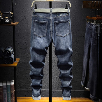 2024 Нови висок клас есенни и зимни панталони Мъжки дънки Мъжки слим крой Мъжки панталони Зимни панталони с подплата от полар Есенни и зимни мъжки панталони