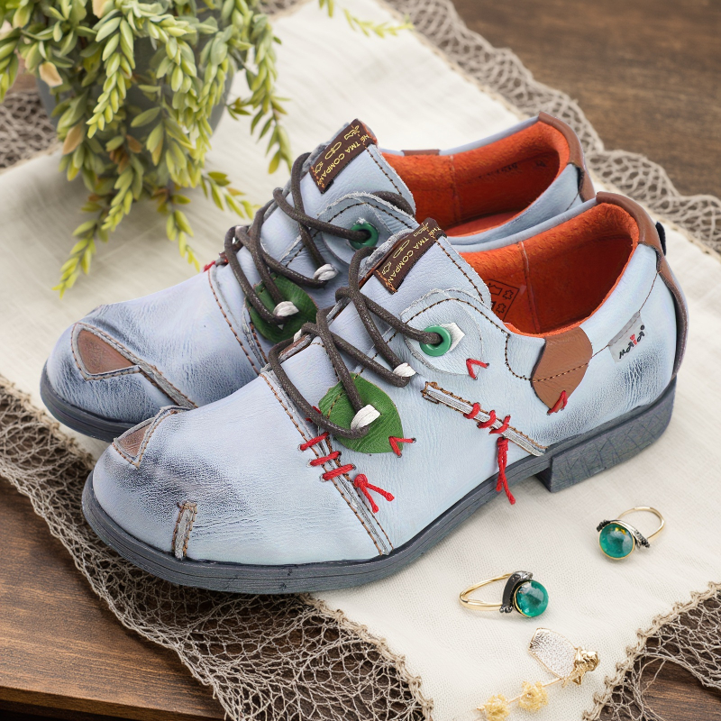 Tma Eyes tavaszi-őszi női divatos, minden mérkőzésre alkalmas alkalmi cipő, kerek orrú, lapos talpú, púderes cipőfényesítő