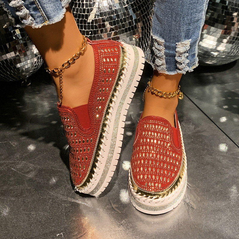 Külkereskedelmi Nagy Méretű Sekély Loafers Nyári Új Hálós Lélegző Lapos Alkalmi Sokoldalú Slip-On Slip-onok Női Nőknek