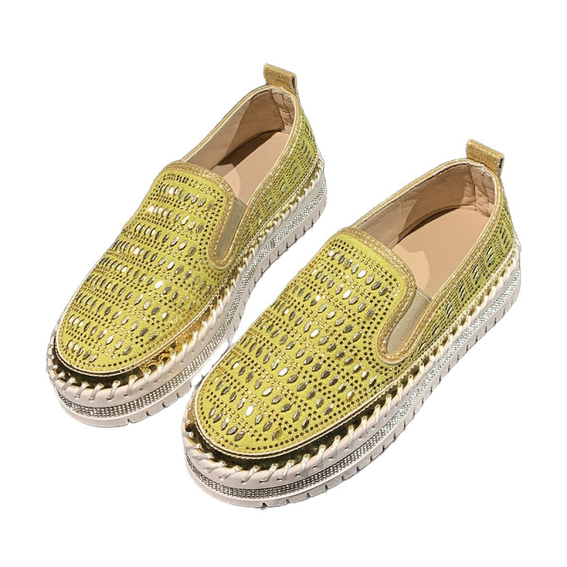 Külkereskedelmi Nagy Méretű Sekély Loafers Nyári Új Hálós Lélegző Lapos Alkalmi Sokoldalú Slip-On Slip-onok Női Nőknek