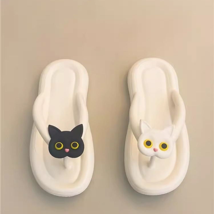 Papuci de plajă pentru femei, de vară, cu talpă groasă, antiderapantă, cu desene animate, papuci de plajă, vară, 2024