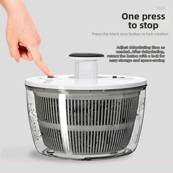 Νέος αφυγραντήρας λαχανικών, οικιακός χειροκίνητος στεγνωτήρας σαλάτας, καλάθι με νερό φρούτων και λαχανικών, πλύσιμο φρούτων και στράγγιση