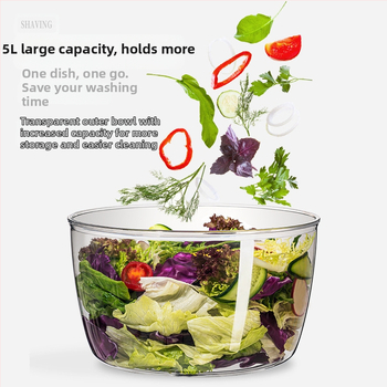 Νέος αφυγραντήρας λαχανικών, οικιακός χειροκίνητος στεγνωτήρας σαλάτας, καλάθι με νερό φρούτων και λαχανικών, πλύσιμο φρούτων και στράγγιση