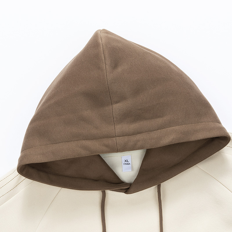 Határokon átnyúló nagykereskedelmi japán bő kapucnis felső őszi férfi kontrasztos hosszú ujjú kapucnis pulóver