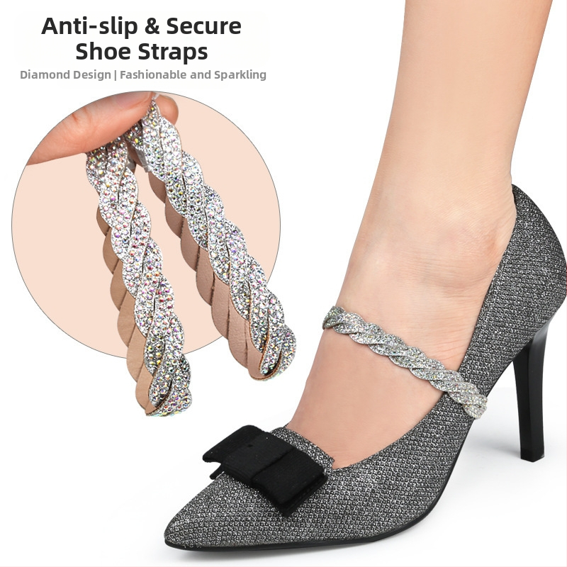 Обувки на висок ток с връзки против падане, ластици, декорации за тренировка, обувки без падащи пети, катарами без монтаж, фиксирани връзки за обувки