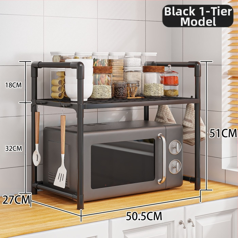 Двуслойна кухня с парапет, кука за подправки, стойка за микровълнова фурна, разширена, удебелена стойка за съхранение на машина за хляб