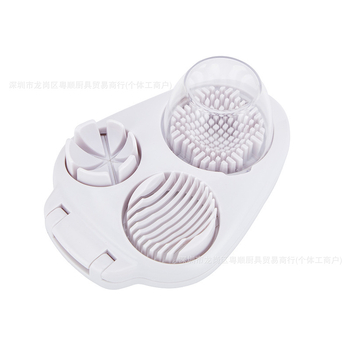 Tarpvalstybinis kiaušinių žiedlapių pjaustytuvas, išgalvotas kiaušinių pjaustytuvas, trys viename kiaušinių pjaustyklė, kiaušinių pjaustymo įrankis