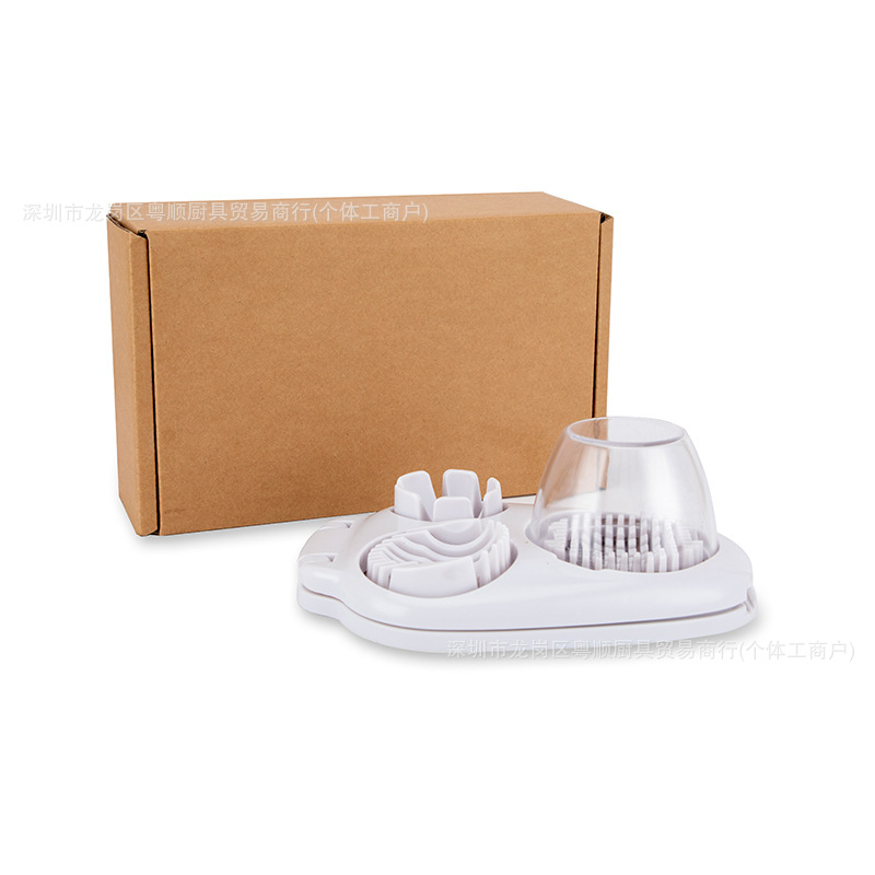 Tarpvalstybinis kiaušinių žiedlapių pjaustytuvas, išgalvotas kiaušinių pjaustytuvas, trys viename kiaušinių pjaustyklė, kiaušinių pjaustymo įrankis