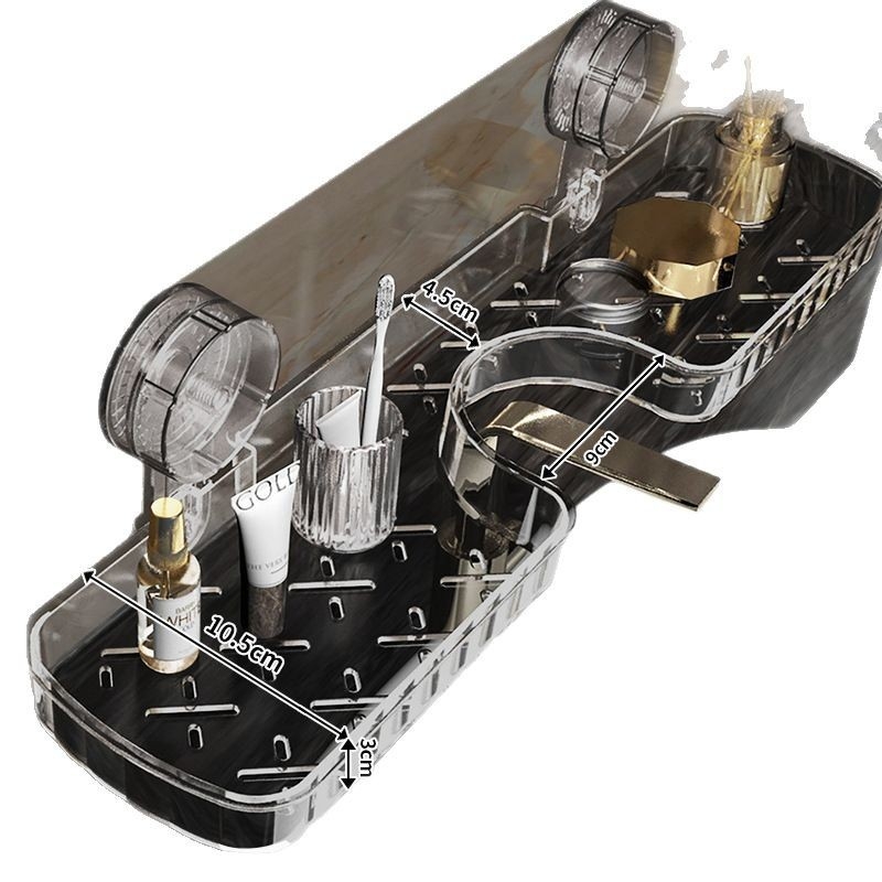 „Groove“ maišytuvo siurbimo puodelio laikymo lentynėlė vonios kambariui, vonios kambario laikymo dėžė be perforatoriaus, siurbimo puodelis vonios kriauklei