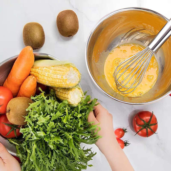 Μπολ σαλατικής σιλικόνης αμερικανικού χρώματος με καπάκι, κατάλληλο για μαγείρεμα και ψήσιμο, νιπτήρας σαλατικής πολλαπλών χρήσεων από ανοξείδωτο ατσάλι