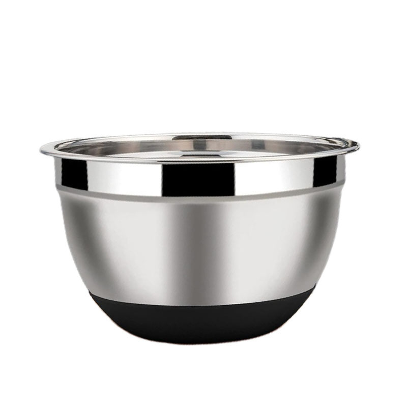 Amerikai színű szilikon aljú Salah tál fedővel, főzéshez és sütéshez, rozsdamentes acélból készült, többcélú tojástartó