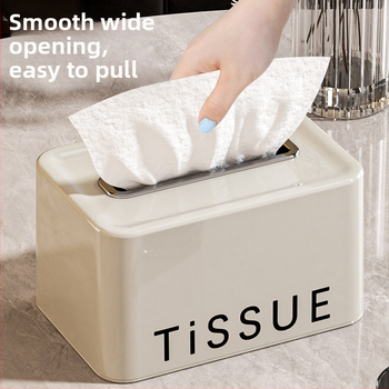 „Ins Style“ spyruoklinė servetėlių dėžutė svetainei, miegamajam, sustiprinta sustorinta, apsauganti nuo kritimo servetėlių dėžutė, lengva, prabangi, paprasto stiliaus, ištraukimo popierinė dėžutė