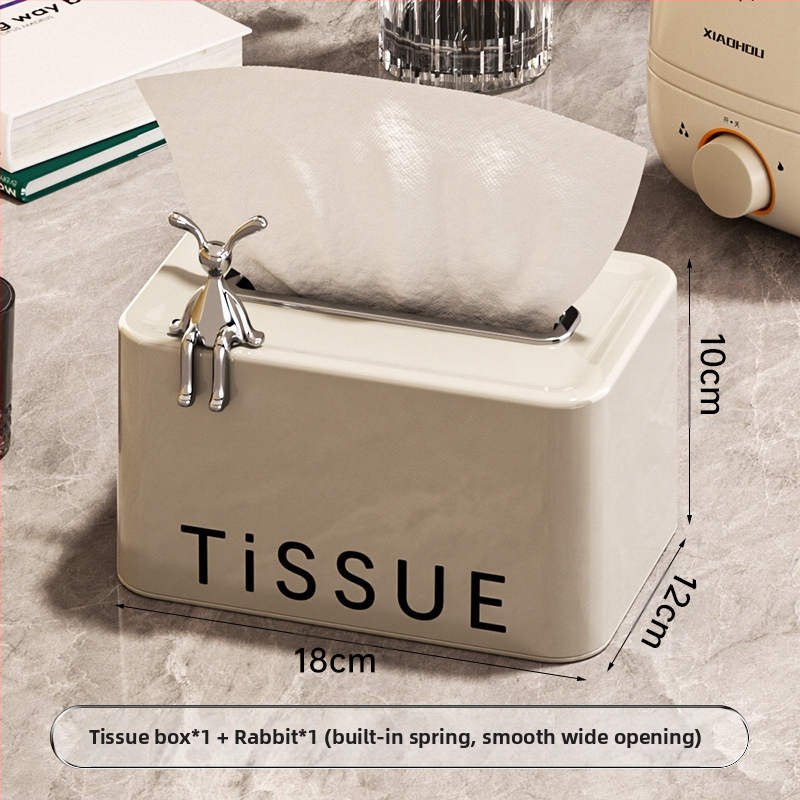 „Ins Style“ spyruoklinė servetėlių dėžutė svetainei, miegamajam, sustiprinta sustorinta, apsauganti nuo kritimo servetėlių dėžutė, lengva, prabangi, paprasto stiliaus, ištraukimo popierinė dėžutė