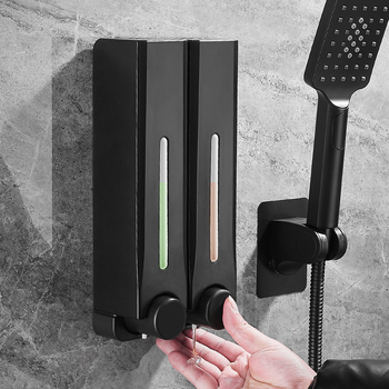 Διανομέας σαπουνιού κουζίνας-μπάνιου χωρίς νύχια, επιτοίχιος διανομέας σαπουνιού χεριών, αφρόλουτρου, σαμπουάν, πρέσας σαπουνιού