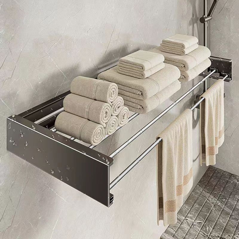 Háztartási összecsukható ruhatartó, falra szerelhető törölközőtartó, fürdőszobai saroktartó, tárolóállvány, WC-szárító műtárgy