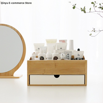 Επιτραπέζιο κουτί αποθήκευσης καλλυντικών από μπαμπού με διαχωριστικό, κοσμήματα, σχοινί αρωματοθεραπείας, κουτί αποθήκευσης για μικρά αντικείμενα, περιποίηση δέρματος