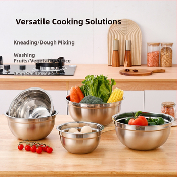 Nerūdijančio plieno salotų dubuo su dangčiu, virtuvės daugiafunkcis kiaušinių plaktuvas, kepimo indas, daugiafunkcis vaisių ir daržovių laikymas