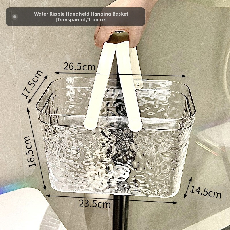 Könnyű, luxus hordozható fürdőkosár WC fürdőszoba átlátszó tárolókosár kollégiumi fürdőház fürdőkellékek tárolókosár fürdő