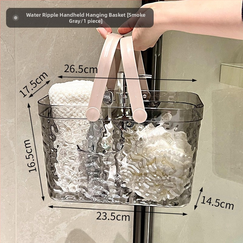 Könnyű, luxus hordozható fürdőkosár WC fürdőszoba átlátszó tárolókosár kollégiumi fürdőház fürdőkellékek tárolókosár fürdő