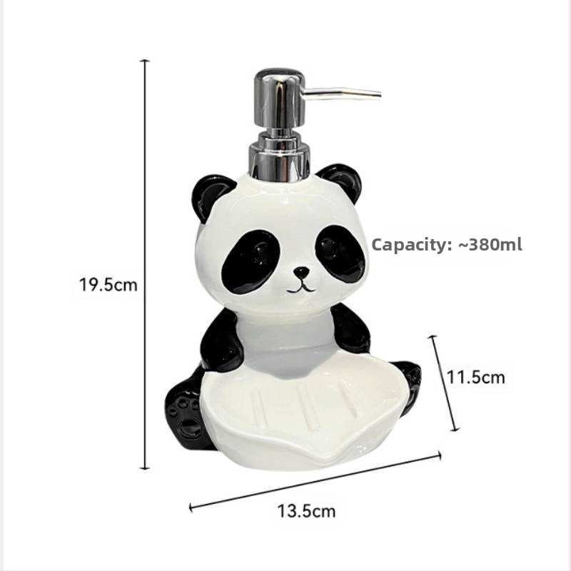 Creative Panda Μπουκάλι Λοσιόν Σαπουνιού Διπλής Χρήσης Πρέσα Μπάνιου Μπουκάλι Διανομής Απολυμαντικό Χεριών Σαπουνιού Υψηλής Αξίας I