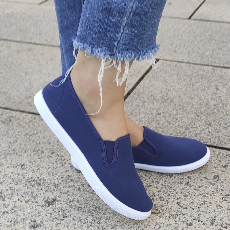 Pantofi albi noi pentru bărbați și femei, pantofi din pânză cu toc plat, pantofi pentru femei, adidași casual cu talpă plată în stil coreean pentru cupluri