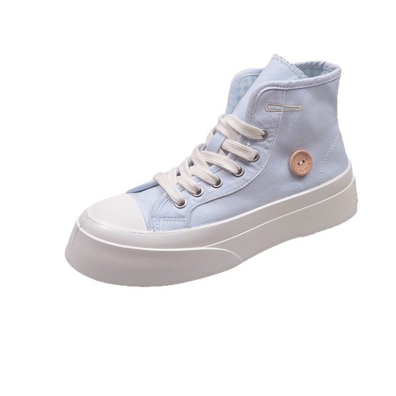 Naiste suvised lõuendikingad 2025. aasta uued paksu tallaga mitmekülgsed sisestiilis õhukesed hingavad mitmekülgsed valged kingad vabaaja tossud