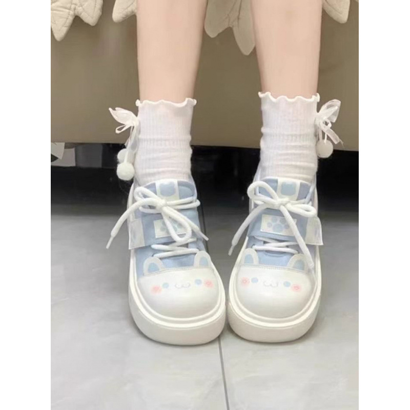 Apvalūs, vilnos pamušalu, mieli, minkšti, mieli, mieli, žieminiai, originalūs, drobiniai, Lolita stiliaus bateliai studentams.