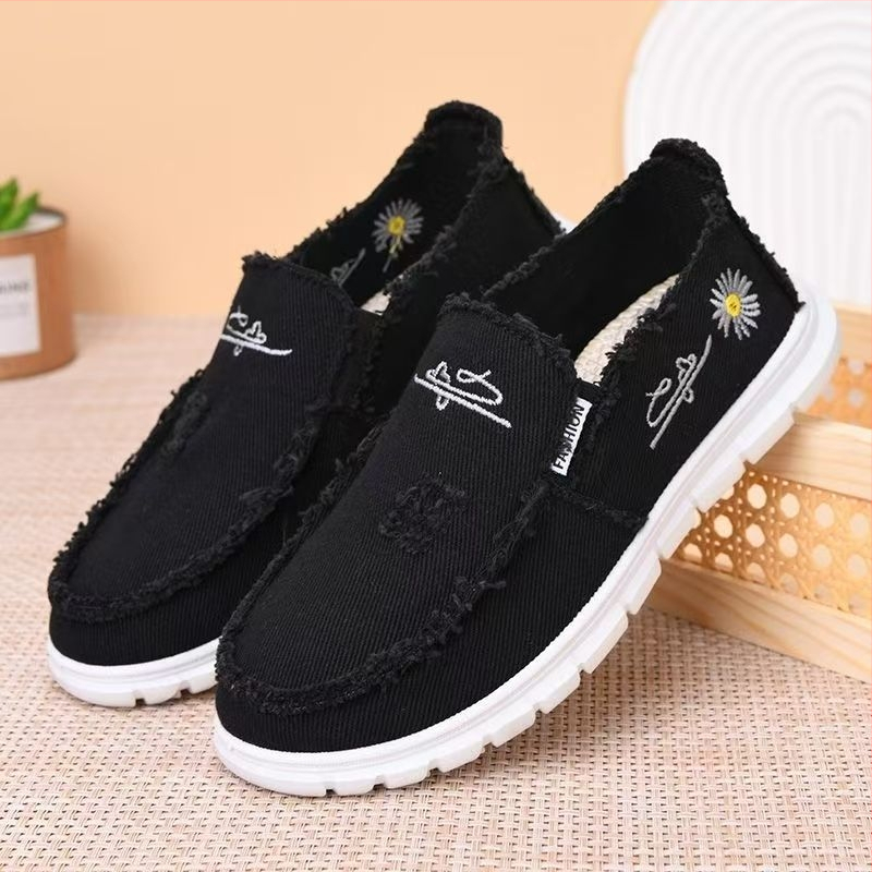 Jarné, letné a jesenné explózie, nazúvacie topánky Old Beijing Cloth, dámske trendy, univerzálne, módne, ležérne, pohodlné, priedušné, dámske plátené topánky