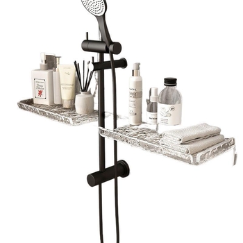 Prabangus vonios kambarys, tualetas, vonios kambario kosmetika, prie sienos tvirtinamas maišytuvas be gręžimo, laikymo lentynėlė