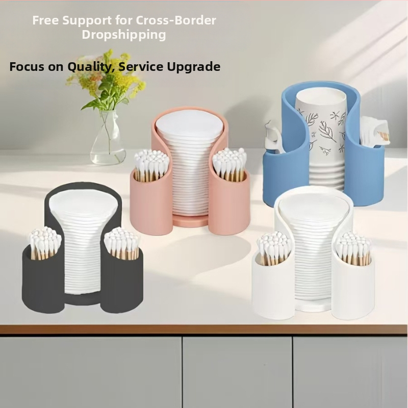 Határokon átnyúló kozmetikai pamut tárolódoboz szépségápolási vattapálcika doboz fésülködőasztal tároló papírpohár fogpiszkáló fogselyem tárolás nagykereskedelem