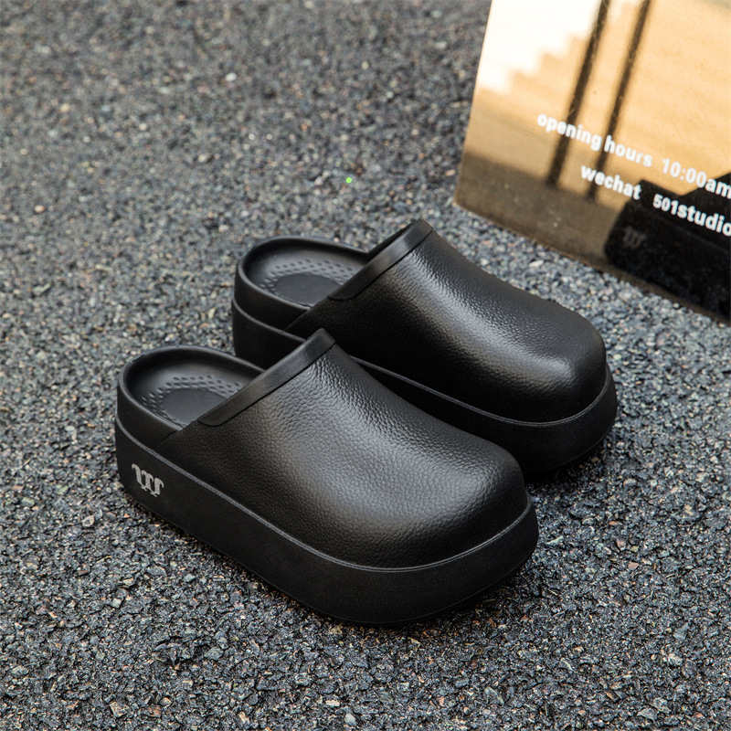 Paksu tallaga varvastega poolsussid naiste kevad- ja suveriieteks 2025. aastaks. Uued vabaaja ja mitmekülgsed kõrge säärega kingad väikestele inimestele orgasmi suurendamiseks.