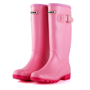 „Sanming“ grožio madingi viršutiniai drabužiai suaugusiems, madingi aukšti lietaus batai moterims, vandeniui atsparūs batai, neslystantys lietaus batai, didmeninė prekyba