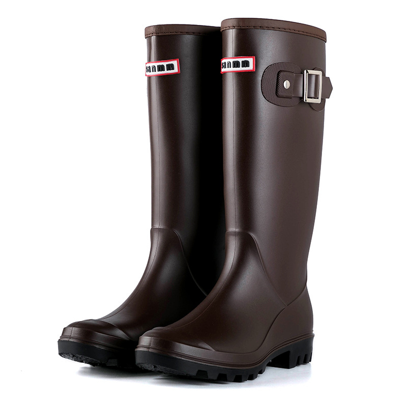 „Sanming“ grožio madingi viršutiniai drabužiai suaugusiems, madingi aukšti lietaus batai moterims, vandeniui atsparūs batai, neslystantys lietaus batai, didmeninė prekyba