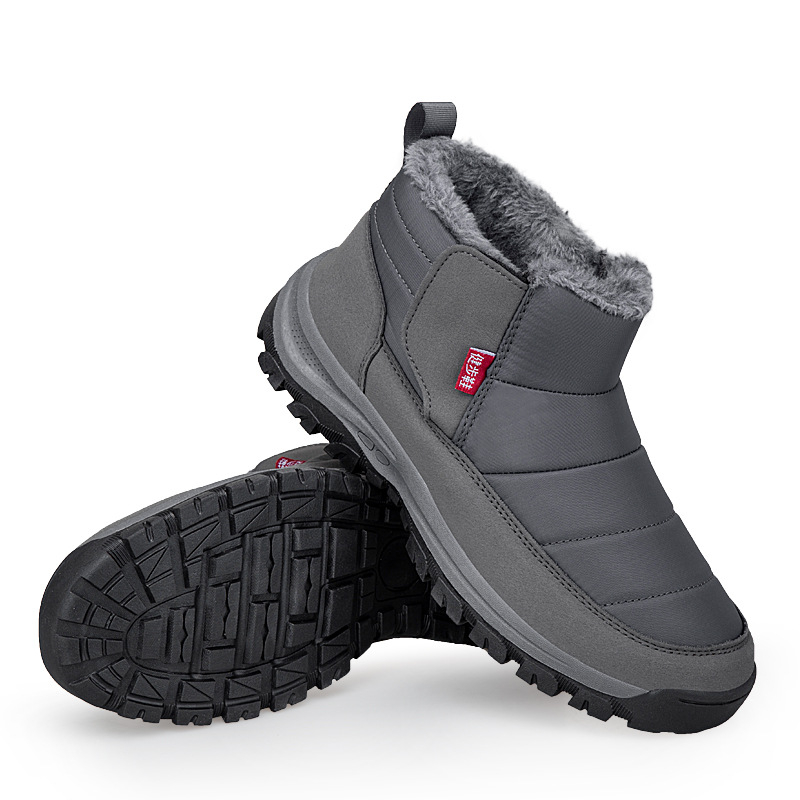 Pantofi de iarnă pentru femei, căptușiți cu bumbac, căptușiți cu fleece, pentru mame de vârstă mijlocie și în vârstă, pantofi de mers, antiderapanți, impermeabili, cizme de zăpadă nord-est