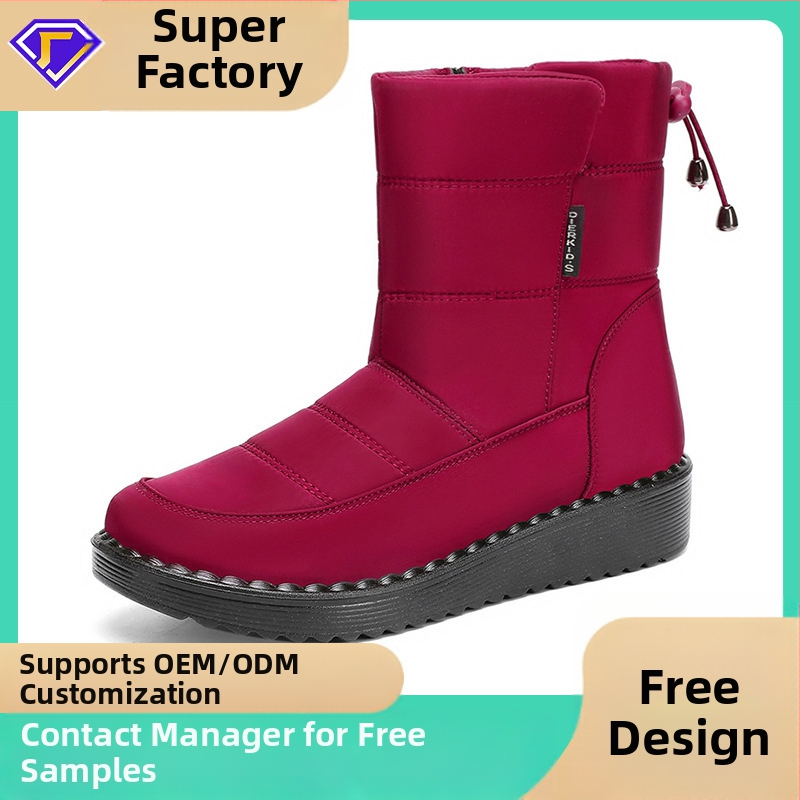 Jinshiyuan 丨Női cipők, pamutcipők, téli csizmák, polár béléssel, vastagított, meleg hótaposók, feldolgozott és egyedi pamutcsizmák