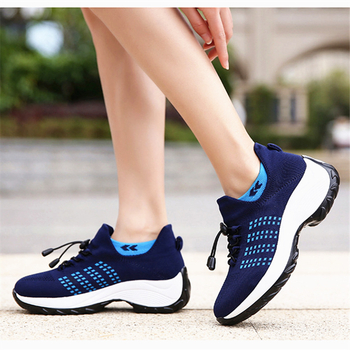 Άνοιξη και Φθινόπωρο 2025 Νέα Εξαγωγικά Μεγάλο Μέγεθος με Στρογγυλή Δάχτυλα, Κορδόνια, Αθλητικά, Πλεκτά, Casual, Μοντέρνα, Άνετα Αθλητικά Παπούτσια για Γυναίκες