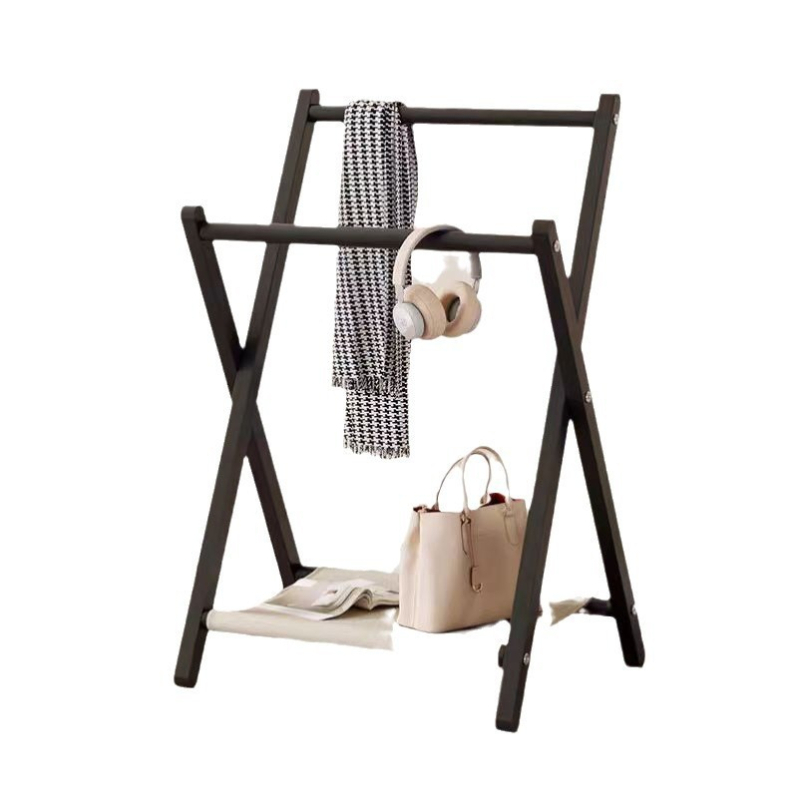 Privremena vješalica za odjeću na sklapanje uz krevet i uz krevet za spavanje noću, mala vješalica za kapute na podu za spavaću sobu