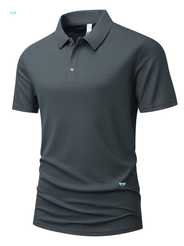 Tricou polo îngroșat pentru bărbați, tricou polo de primăvară și tricou polo