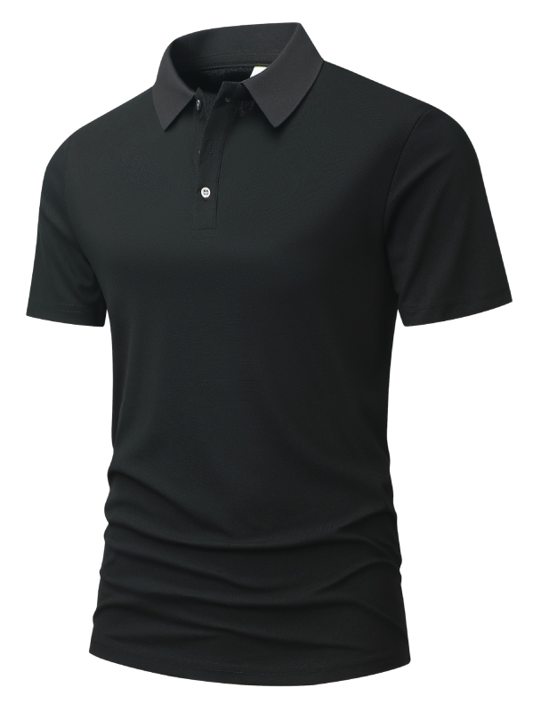 Tricou polo îngroșat pentru bărbați, tricou polo de primăvară și tricou polo