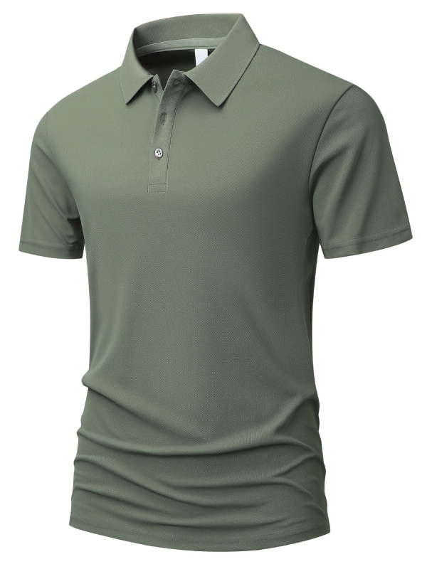 Tricou polo îngroșat pentru bărbați, tricou polo de primăvară și tricou polo