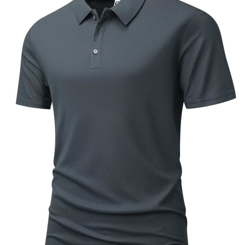 Tricou polo îngroșat pentru bărbați, tricou polo de primăvară și tricou polo