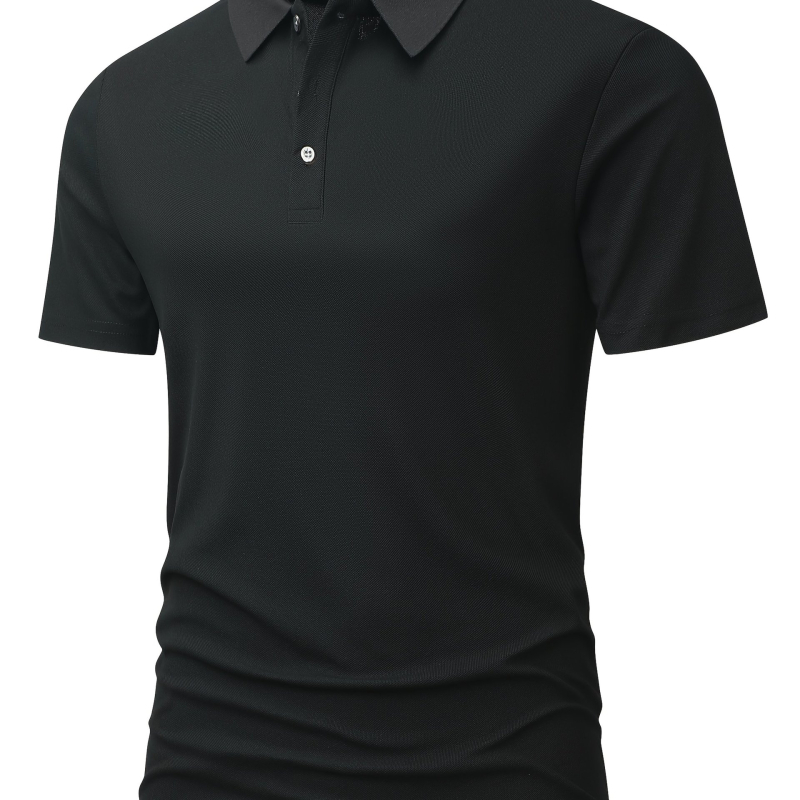 Tricou polo îngroșat pentru bărbați, tricou polo de primăvară și tricou polo